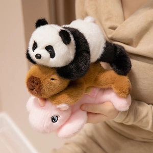 Cute Animal Plush Toy Capybara Panda Unicorn Soft Mink Velvet PP Cotton Weighted Beads Desktop Decor Kids Gift