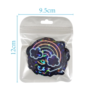 Holographic star and floral stickers in packaging with 9.5x12cm size dimensions
