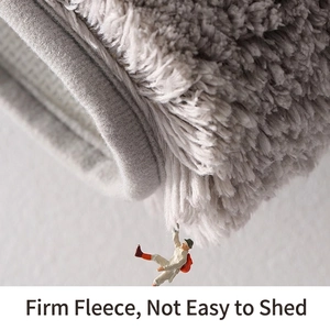 Thick grey absorbent bathroom rug with non-slip backing and durable soft plush fibers