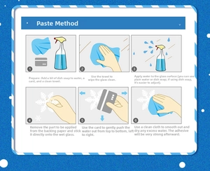 Step-by-step installation guide for Christmas snowflake glass stickers application