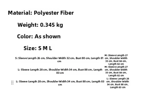 Detailed size chart for French floral V-neck dress including sleeve and bust measurements