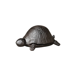 Vintage cast iron turtle storage box for home entryway key holder and decor