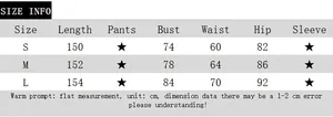 Detailed size chart for the summer sleeveless slit dress with measurements in centimeters