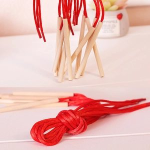 Educational wooden lacing beads set with red strings for alphabet and animal learning
