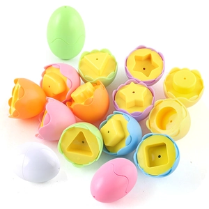 6-piece colorful Easter egg matching toy set for toddler early learning shapes and colors