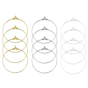 Iron Round Hoop Earring Components Jewelry Findings For DIY Crafting Jewelry Making Connectors