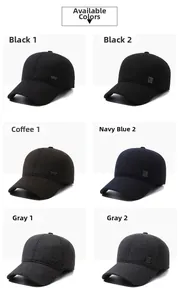 Grille de casquettes de baseball d'hiver avec cache-oreilles en plusieurs couleurs classiques