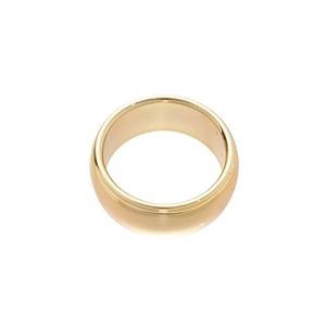 Minimalist gold open cuff bracelet with a polished mirror finish and bold aesthetic