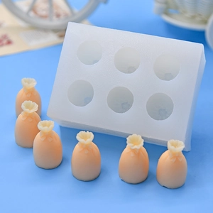 6-cavity candy shape silicone mold for DIY baking, cakes, mousse, and chocolate making