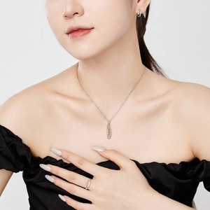 Elegant silver jewelry set with paperclip chain design and micro-pave white zircon stones