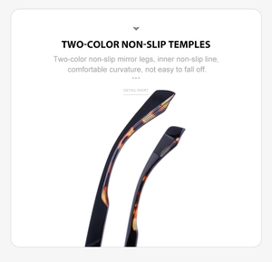 Close-up of anti-slip temples on oval sunglasses with tortoise shell texture and curve