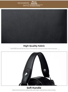 Close-up of black lychee grain leather texture and reinforced handbag strap detail