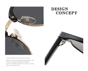 Detailed view of reinforced gold metal hinges and adjustable clear silicone nose pads