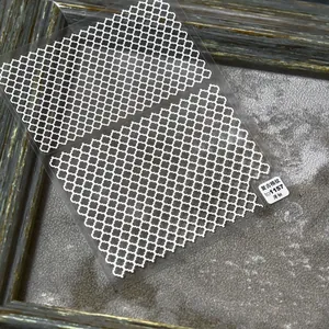 Close-up of retro plaid self-adhesive nail stickers with thin and tough material