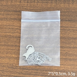 Collier minimaliste avec pendentif chat en argent en acier inoxydable de 7x5x0,5 cm