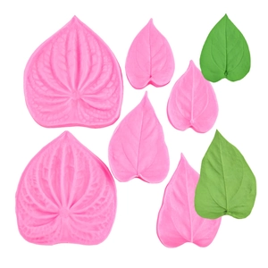 Detailed leaf texture silicone molds for fondant cake decorating and DIY crafts
