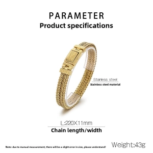 Macro detail of gold stainless steel wheat chain bracelet with anti-slip clasp design