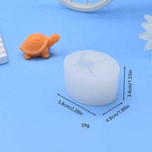 3D turtle silicone mold for DIY resin and candle making with 5.8cm x 4.8cm dimensions