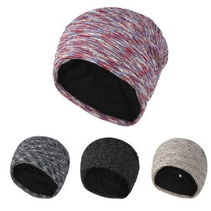 Slouchy Beanie Hat Knitted Double Layer Warm Thermal Lining Outdoor Winter Windproof Pullover For Women