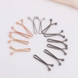 U-shaped metal scarf clips set in silver, rose gold and gun black finish