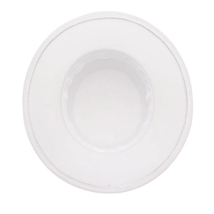 Detailed top view showing the white wool felt hat interior structure and sweatband