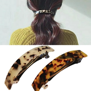 Acetate Tortoiseshell Hair Clip Leopard Print Spring Barrette Minimalist Hair Accessories For Women Girls