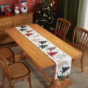 Table Runner Placemat Polyester Cotton Digital Printed Christmas New Year Traditional Chinese Style Home Dining Table Decor