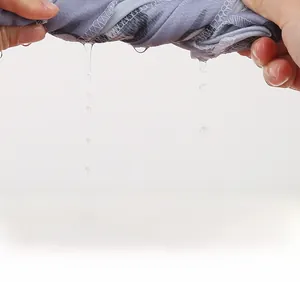 Close-up of quick-dry skull pirate cap fabric showing fast water absorption and easy wringing