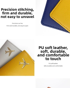 Detail showing high-density stitching and soft PU leather texture with gold plane logo