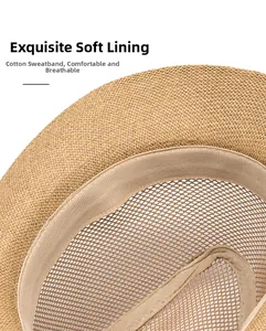 Détail de la doublure en mesh respirant et du bandeau de sudation en coton du chapeau