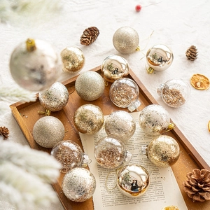 Christmas Tree Ball Ornaments Set Shatterproof Plastic Decorative Hanging Pendants For Holiday Party Scene Layout Home Decor Christmas Gifts