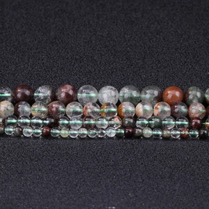 Natural Green Phantom Crystal loose beads in various sizes for DIY jewelry making