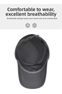 Detail view of the breathable inner lining and moisture-wicking band of the flat top cap