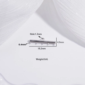 S925 sterling silver 5-bead balance beam pendant DIY jewelry accessory 18.2mm long