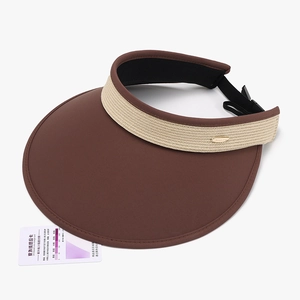 Damen Sonnenblende in Kaffeebraun mit UV-Schutz und UV-Index-Testkarte für Outdoor