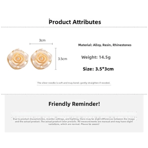 Spécifications de taille et de poids pour les boucles d'oreilles fleur de résine