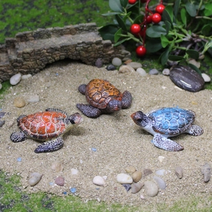 Statuetta Di Tartaruga Marina Realistica Statua Di Animale In Miniatura In Resina Per Acquario Micropaesaggio Giardino Arredamento Scrivania