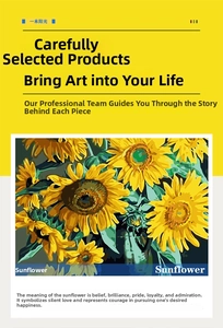 Detailed macro view of a bright sunflower DIY paint by numbers kit for home decoration