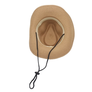 Klassischer Panama-Strohhut aus Raffia mit verstellbarem Kinnriemen für Sonnenschutz