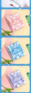 Detailed set of 100 envelope challenge binders with cherry blossom inner pages