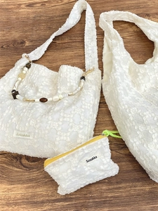 Sac Bandoulière Dentelle Jacquard Floral Fleur 3D Bandoulière Perlée Sac À Main Style Gilet Tote Bag Streetwear Femmes