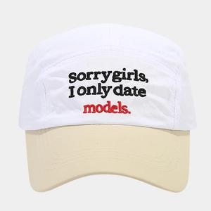Quick-dry five-panel baseball cap with stylish Sorry Girls I Only Date Models embroidery