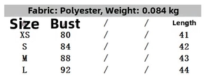 Detailed size guide for the floral print camisole top with fabric and measurements