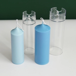 Candle Mold Plastic Column Shape Church Pointed Top DIY Aromatherapy Candle Making Tool Craft Supplies