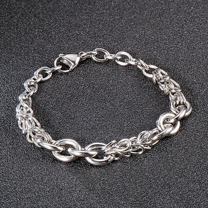 Stainless steel O-chain dragon scale bracelet with sturdy lobster clasp for unisex style