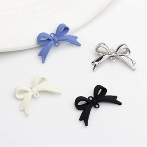 Alloy Bowknot Charms Painted Metal Bow Pendants DIY Jewelry Making Earrings Necklace Phone Case Decoration Accessory