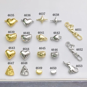 Punk style alloy charms with heart, star, and panther shapes for DIY jewelry making