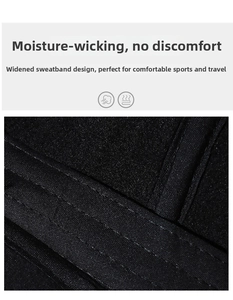 Close-up showing the wide moisture-wicking sweatband inside this winter baseball cap