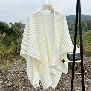Women'S Minimalist Solid Color Imitation Cashmere Solid Color Shawl