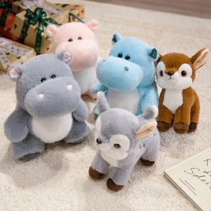 Süßes Nilpferd Und Hirsch Plüschtier Weiches Stofftier Beruhigungskissen Für Kinder Zimmer Deko Geburtstagsgeschenk Kawaii
